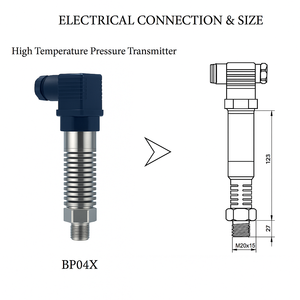 เซ็นเซอร์ความดันอุณหภูมิสูงแบบปิดผนึกสำหรับสายไอน้ำ0.5% FS 4-20mA - Product Image 5