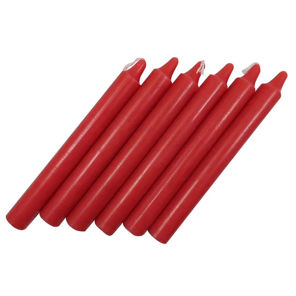 Haupt beleuchtung Paraffin wachs Farbe Stick Kerze Schwarz Rot Pillar Taper Candles