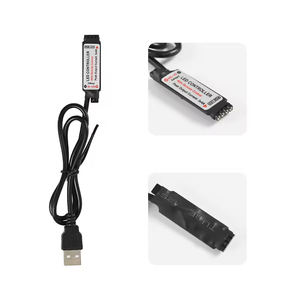 USB 24 кнопки RGB Светодиодные полосы управления с двумя разъемами инфракрасный DC 12 В 24 В 5 В диммер для светодиодного освещения проектов - Product Image 2