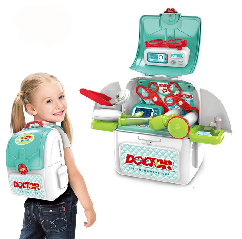 Kit de jouets pour bébé 2 en 1, mini sac à dos, cadeau de noël, maison, médical, pour filles, jeu de simulation