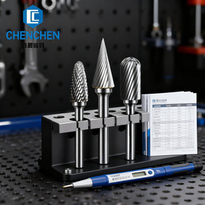 Cao mặc sức đề kháng đơn/đôi cắt tungsten carbide quay tập tin ROTARY Burrs 3 mét Shank hợp kim cứng mài đầu - Product Image 1