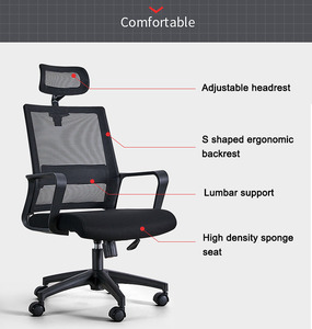Chairs can <strong>be</strong> customized in color office work mesh <strong>Swivel</strong> chair with headrest - Product Image 5