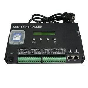 H807SA 8 Ports Artnet <strong>DMX</strong> to SPI <strong>LED</strong> Pixel <strong>Controller</strong> Supports SD Card DMX512 Console <strong>LED</strong> Pixel <strong>Controller</strong> - Product Image 1