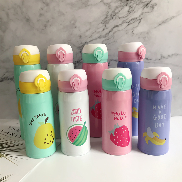 Seaygift 可爱的独角兽不锈钢水瓶卡哇伊生态真空双壁孩子水壶为学校 - Product Image 1