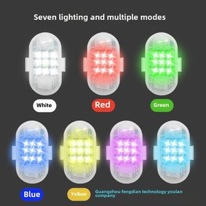 Ultra-Bright <strong>6V</strong> RGB Strobe Light Wireless Remote Control Multi-Mode <strong>LED</strong> Motorcycle Aircraft Drone Flash &amp; Warning Light