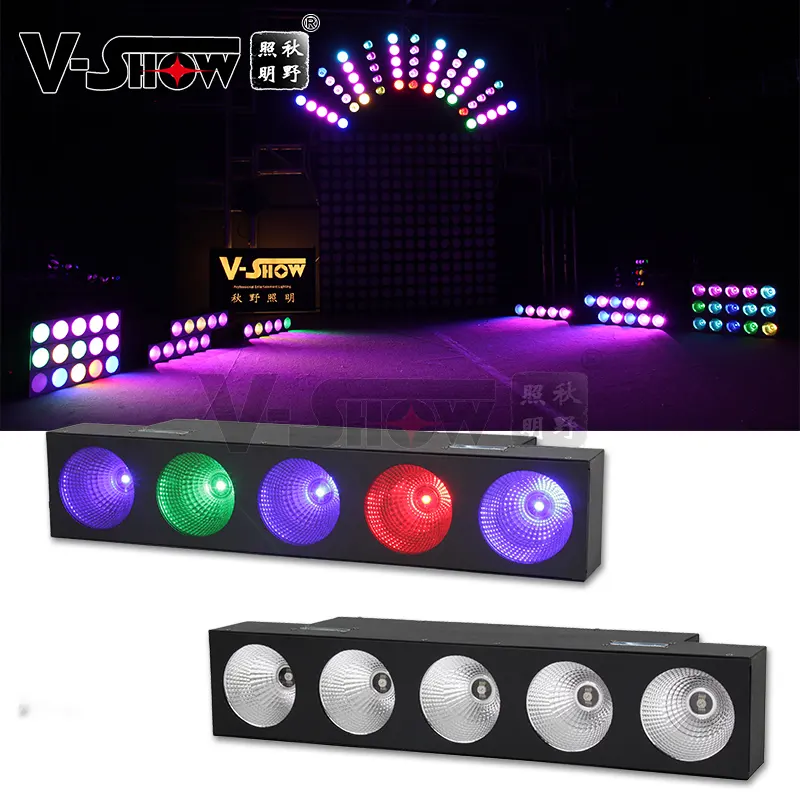 Guangzhou disco dj party stage iluminação 5pcs 10watt quad cor led matrix blinder iluminação dj stage discoteca luzes led para bar