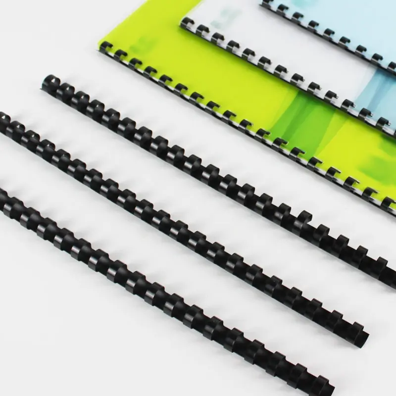 Peigne de reliure de menu d'usine de chine pvc 6mm-51mm peigne de reliure en plastique PVC coloré en spirale