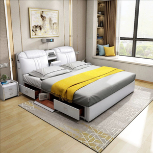 2025 Newest Indoor Furniture Bedroom Luxury Wood <strong>Bed</strong> <strong>Hand</strong> <strong>Made</strong> Designs King Queen <strong>Bed</strong> - Product Image 1