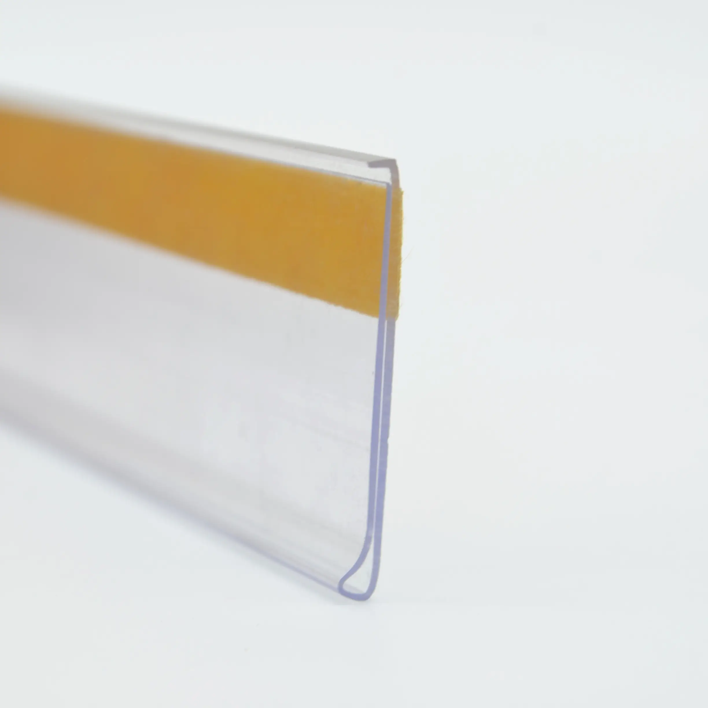 Tira de suporte adesiva para etiqueta de pvc, para estante de superfície