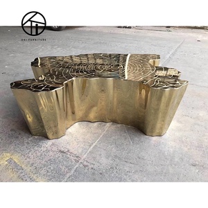 现代高端名牌豪华独家独树一格中央桌伊登金不锈钢树干茶几 - Product Image 5