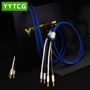 YYTCG G2 Hifi hoparlör kablosu altın kaplama Banana Plug ile OCC saf bakır ses hoparlör tel