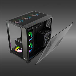 Hot Sale ATX Gaming Computer gehäuse Türme Transparentes Wasser Luftgekühltes hausgemachtes RGB Light Tower Cabinet Gamer PC-Gehäuse"