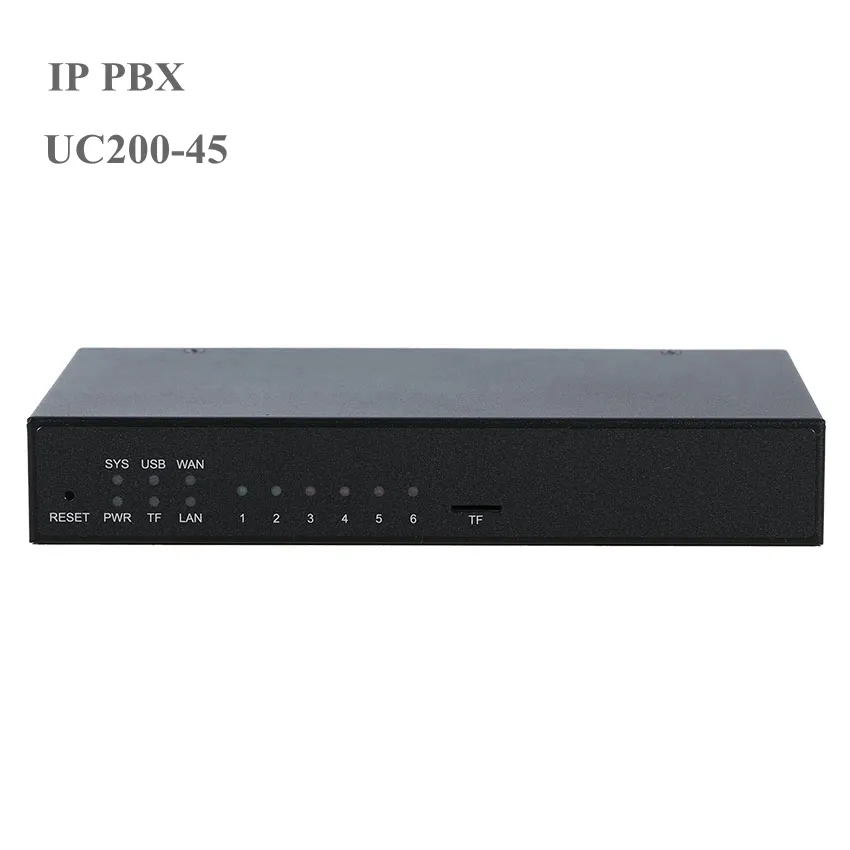 New arrival soho IP PBX UC200-45 with 220 SIP users, 45 concurrent calls VOIP free PBX phone system for middle and small office