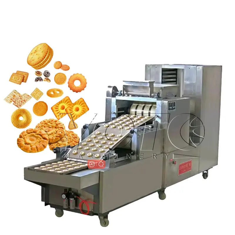 Industria piccolo stampo rotativo cane pasta frolla biscotto fare noce macchina per biscotti De Fabrication De biscit per la vendita