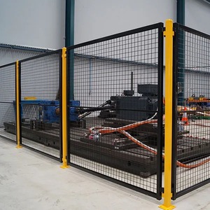 Magazzino isolamento netto quadrato-foro in metallo saldato rete divisoria recinzione tagliata e piega recinzione divisoria officina - Product Image 2