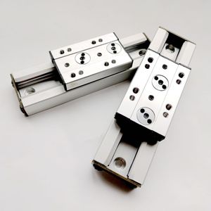 Riel de guía de aluminio con doble eje lineal, carril de guía con placas en los dos lados del extremo, SGR20N, barato - Product Image 5