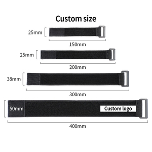 Adjustable <strong>Elastic</strong> <strong>Hook</strong> <strong>and</strong> <strong>Loop</strong> Straps With Buckle <strong>and</strong> Anti-Slip Strips Reusable Nylon Securing Storage Cables Ties - Product Image 2