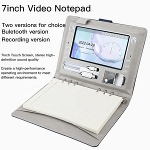 Diario de desbloqueo de huellas dactilares OEM personalizado, pantalla LCD MP4 de 7 pulgadas, cuaderno inteligente de cuero, cuaderno inteligente con Powerbank - Product Image 4