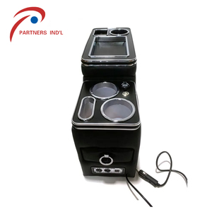 Multi-Armrest Centre Console Storage Box with <strong>Cup</strong> Holder Applicable for <strong>Toyota</strong> NOAH Front Position Leather &amp; ABS Material - Product Image 2