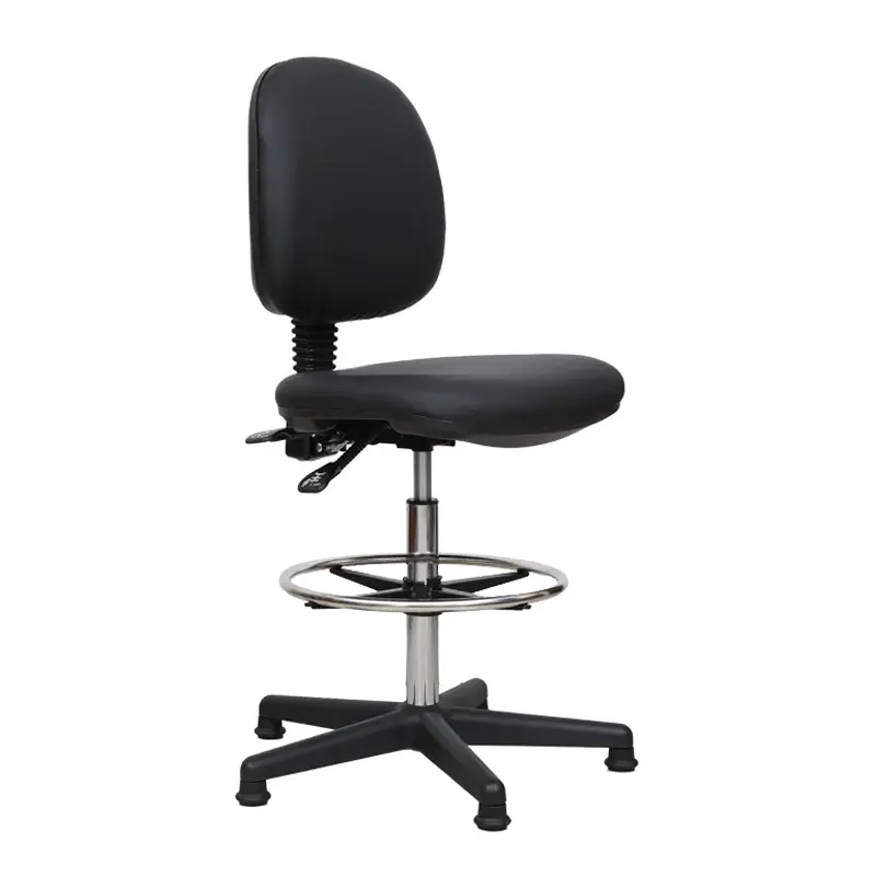 Sgabello da disegno ergonomico in pelle per Reception in piedi con poggiapiedi