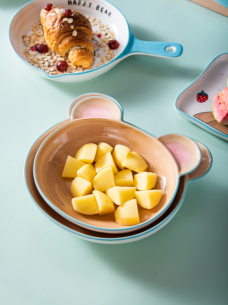 Hot sale little bear decal promotion ceramic porcelain China gift bake dish bakeware bowl plate soup bowl set dinnerware sets