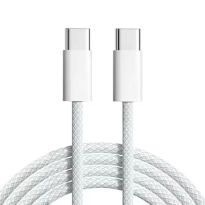 2024 1M2Mナイロン編組カラフル60WPD急速充電ケーブルタイプC-USBC充電コードforiPhone16充電ケーブル - Product Image 1
