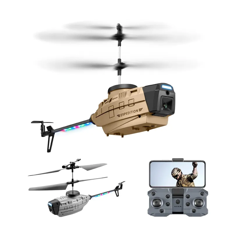 2023 nouveau jouet évitement d'obstacles Mode de combat contrôle du téléphone Intelligent Hover RC hélicoptère KY202 4K double caméra Drone