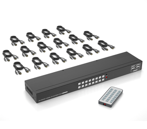 16 Port <strong>KVM</strong> <strong>Switches</strong> HDMI + Cables, MT-VIKI 1U Rackmount <strong>KVM</strong> <strong>Switch</strong> Console 16x1 USB HDMI <strong>KVM</strong> <strong>Switch</strong> - Product Image 2