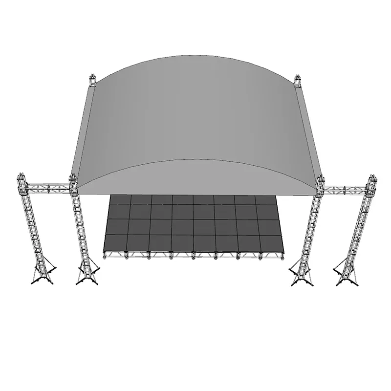 Truss de escenario de aluminio de 300mm para conciertos al aire libre, eventos musicales, iluminación, altavoz, truss de sonido con alta calidad