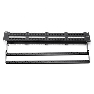 CAT 6 UTP Patch Panel RJ45 48 puertos de doble uso Keystone Telecom Parts - Product Image 1