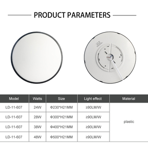 OKELI แผงไฟ Led ทรงกลม24W 28W 38W 48W,รีโมตคอนโทรลอัจฉริยะปรับความสว่างได้2.4G ดีไซน์ทันสมัยสำหรับห้องนอน - Product Image 3