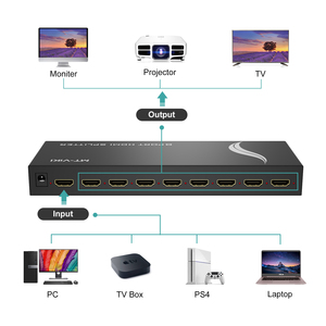 Divisor HDMI 4K 30HZ 1 entrada 8 salidas 1x8, 1x8 1 1 ordenador 8 Monitor + adaptador de corriente Divisor HDMI - Product Image 4