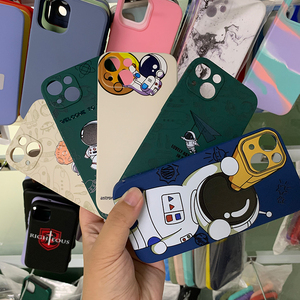 นักบินอวกาศน่ารักการ์ตูน 2Dพิมพ์ซิลิโคนสําหรับiPhone 6 7 8 Plus X XR XS 11 12 13 14 15 Pro Max - Product Image 5