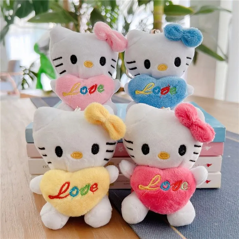 Nuevo gatito llavero de peluche Cinnamoroll muñeco de peluche My Melody Cinnamon Anime juguete de peluche juguete colgante