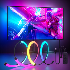 卸売カラフルなRGBスクリーン流れる光コンピュータ雰囲気ランプLEDライトストリップ音声制御付きルーム用 - Product Image 5