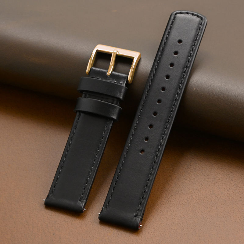 Black+rose gold buckle