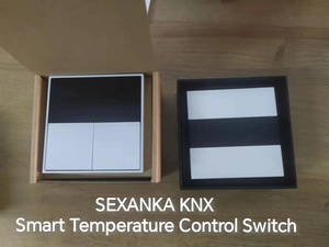 SEXANKA <span class=keywords><strong>KNX</strong></span> akıllı otomasyon sistemi akıllı Tremperature kontrol Push Button duvar anahtarları paneli - Product Image 6