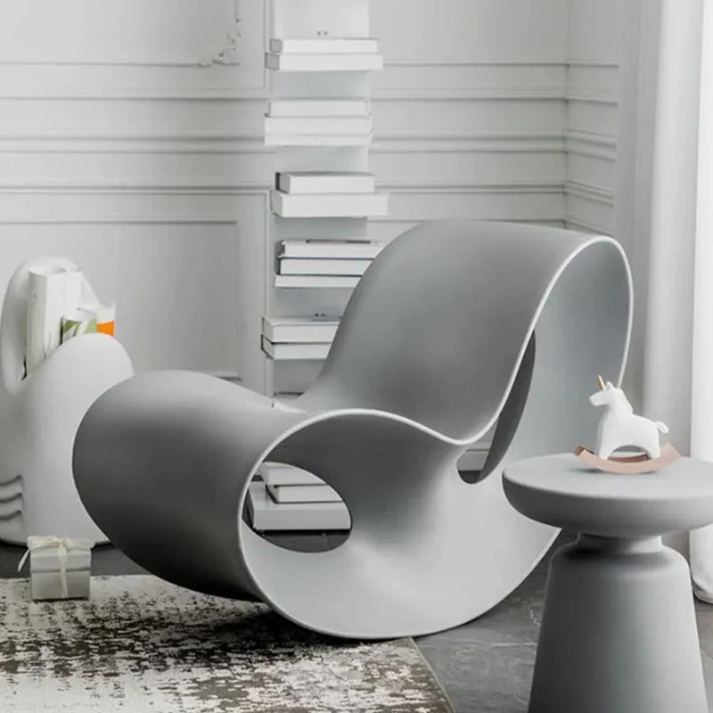 Sedia a dondolo monoposto per il tempo libero sedia a dondolo moderna per soggiorno con accento