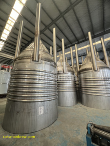 Kích thước lớn 10000L 20000l 30000l 40000l hình trụ hình nón bia lên men với giá rẻ - Product Image 3
