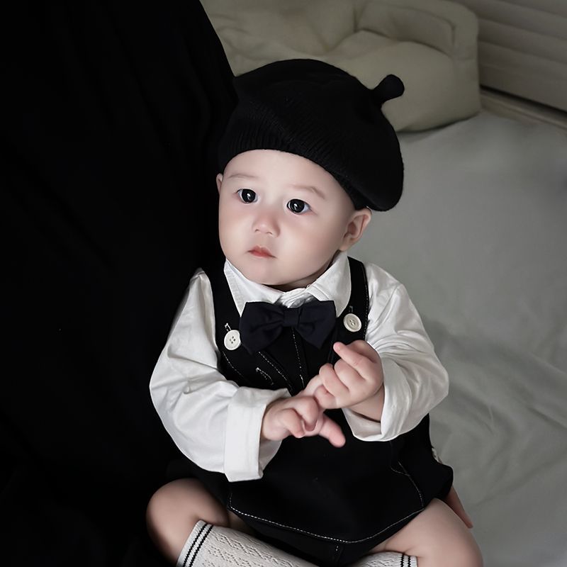 Béret tricoté noir