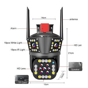 Cámara De Seguridad Exterior V380 Pro Outdoor 3 lentes Cctv Wifi 4G Sistema De Cámara De Seguridad Ip Cámara De Red Ptz Cámara De Doble Lente - Product Image 1