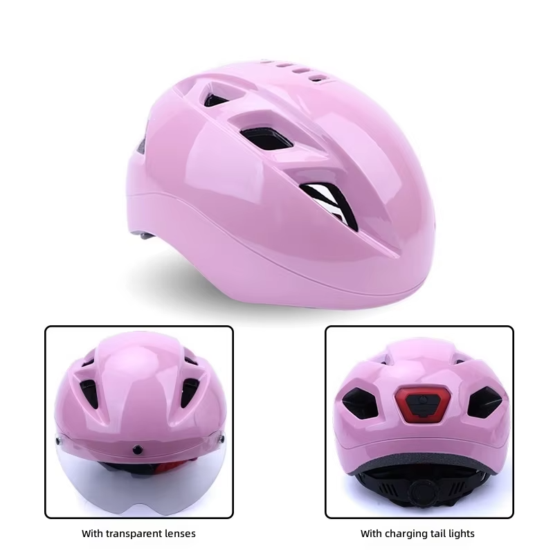 Metal powder helmet-with taillight and visor
