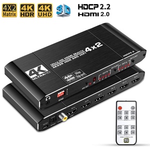 Matriz HDMI 4K 60Hz 2,0 V nueva matriz HDMI 4x2 4 en 2 con salida de audio ARC matriz HDMI - Product Image 2