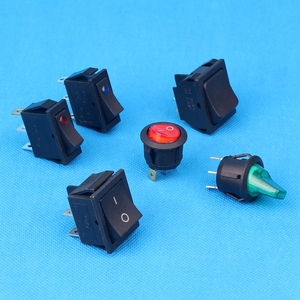 Sağ açı üç bacak rocker anahtarı 6A 250V 10A 125V AC açma-kapama T85 rocker anahtarı kırmızı ışıklı - Product Image 2