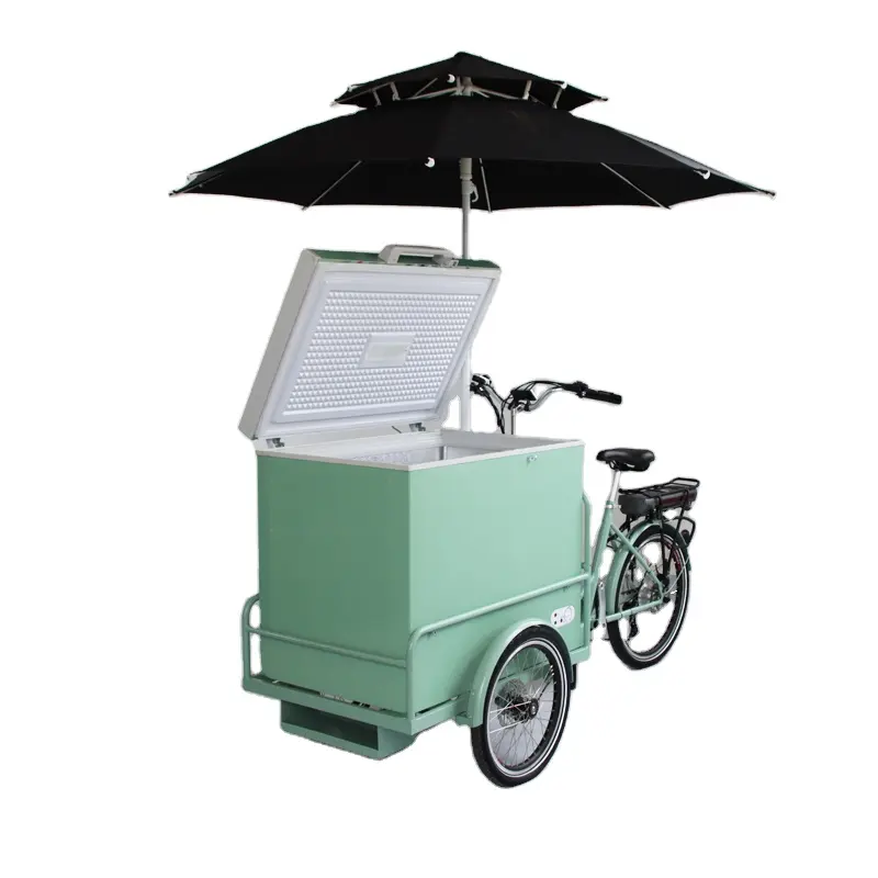 Электрический трехколесный велосипед для мороженого
