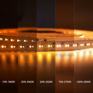 High Quality 16.4ft 5m Smart <strong>LED</strong> Strip Light Dual Color Dim to Warm <strong>LED</strong> Strip Light High CRI Ra90 DTW <strong>LED</strong> Strip Light - Product Image 1