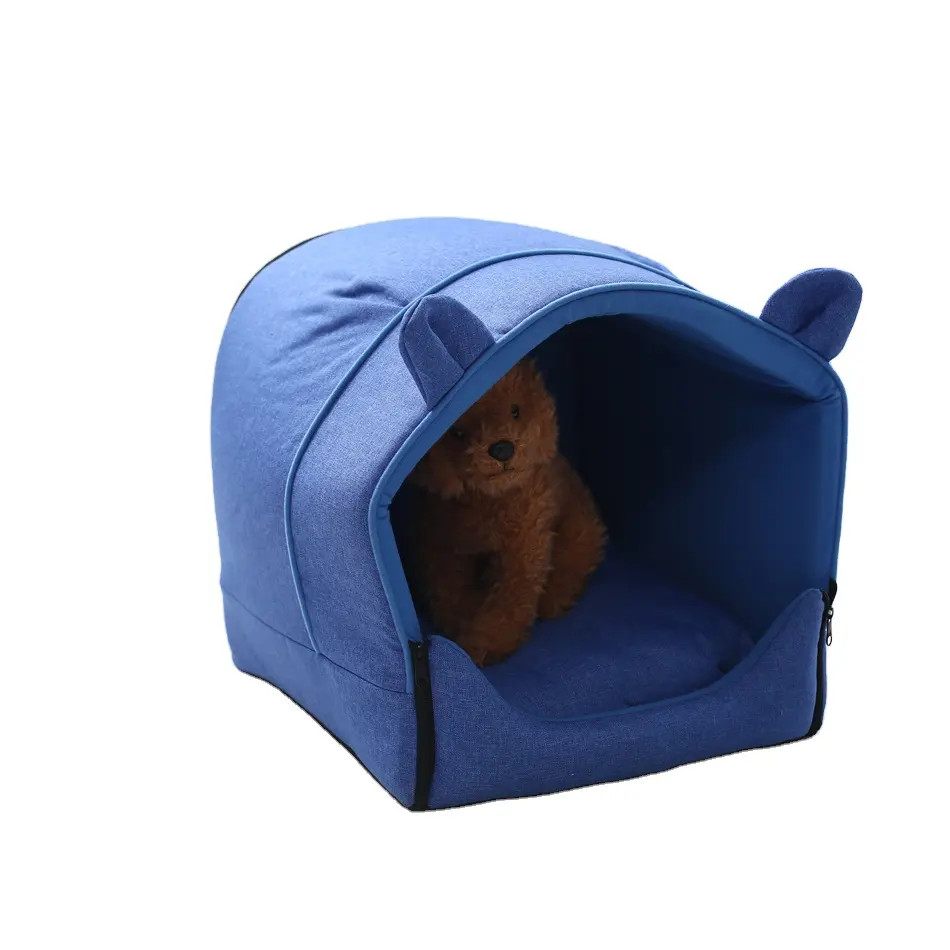 En iyi fiyat Pet kedi çadır kulübesi sıcak kış yuva yumuşak katlanabilir köpek uyku pedi ev kedi yuva yatak