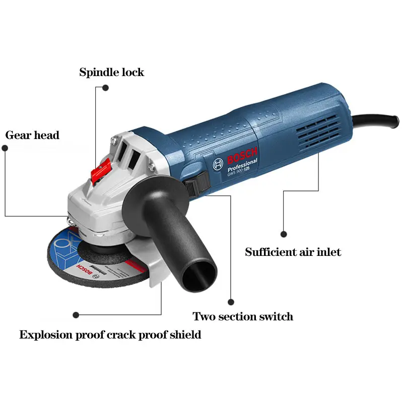 Variable Speed Electric Angle Grinder Attractive Price 660w 100mm Cutting and Polishing GWS7-100ET 2800-9300 1 Years 1.8 kg  OEM