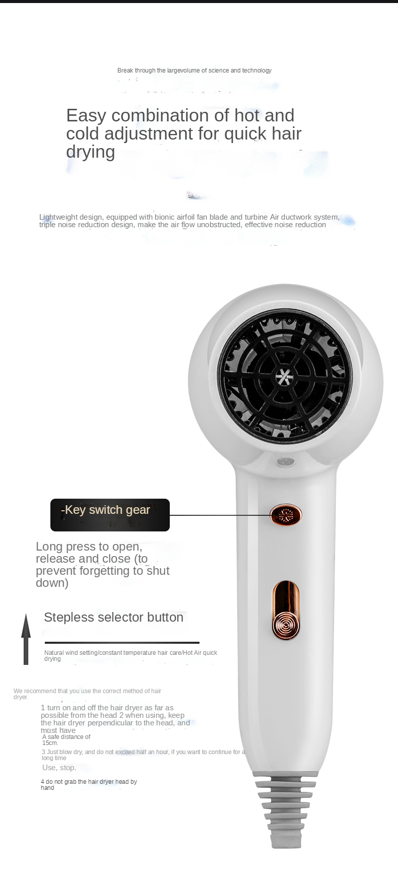 New Hotel hair dryer special wall-mounted hair dryer free punching high-power household homestay bathroom customizable logo OEM