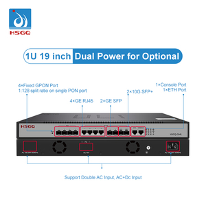 HSGQ-G04L GPON 4 Ports Optical Line Terminal GPON RED Network Internet Service <strong>Provider</strong> OLT - Product Image 5